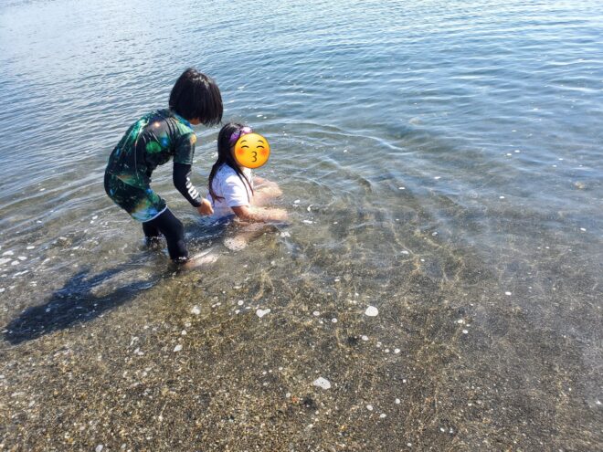 大浜海岸で水浴び2