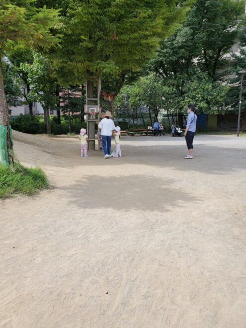 バスケットゴールでボールシュート