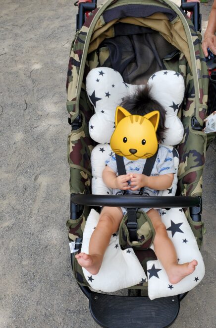 いつもベビーカーシートクッションと共にお出かけ⭐