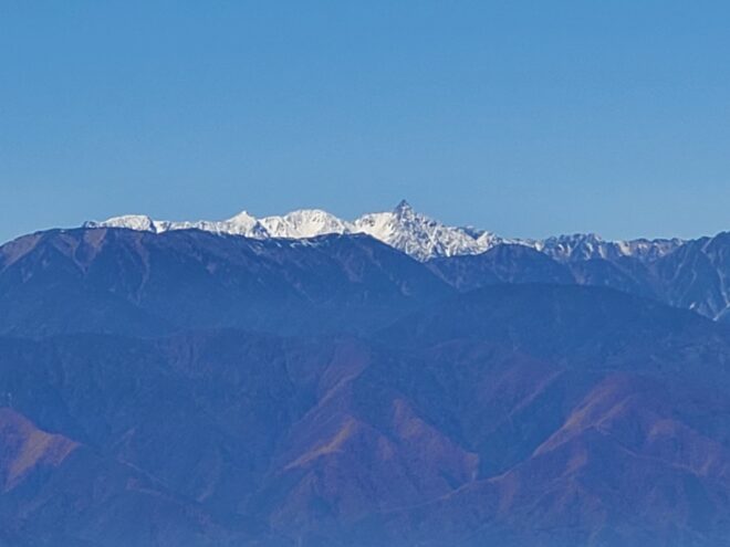 高ボッチ高原から北アルプス槍ヶ岳