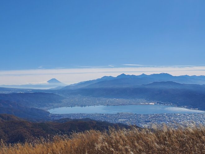 高ボッチ高原から富士山&南アルプス&諏訪湖