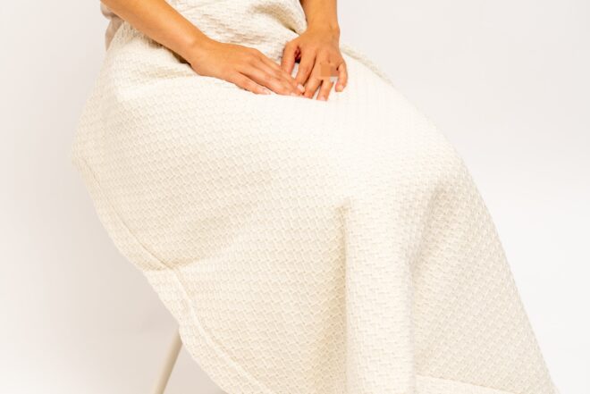 おくるみをひざ掛けに