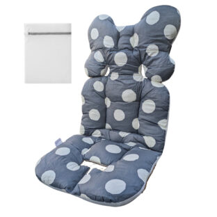 ベビーカーシート クッション 3Dメッシュリバーシブル 100%綿 防寒対策 丸洗い可能 グレードット柄