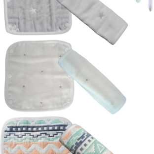 抱っこ紐用よだれカバー 6重ガーゼ 綿100% (Type5 ６枚セット)