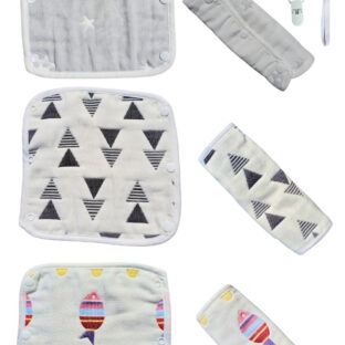 抱っこ紐用よだれカバー 6重ガーゼ 綿100% (Type8 6枚セット)…