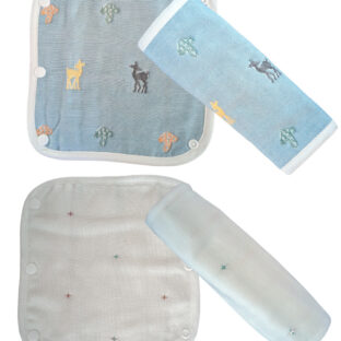 抱っこ紐用よだれカバー 6重ガーゼ 綿100% (F)